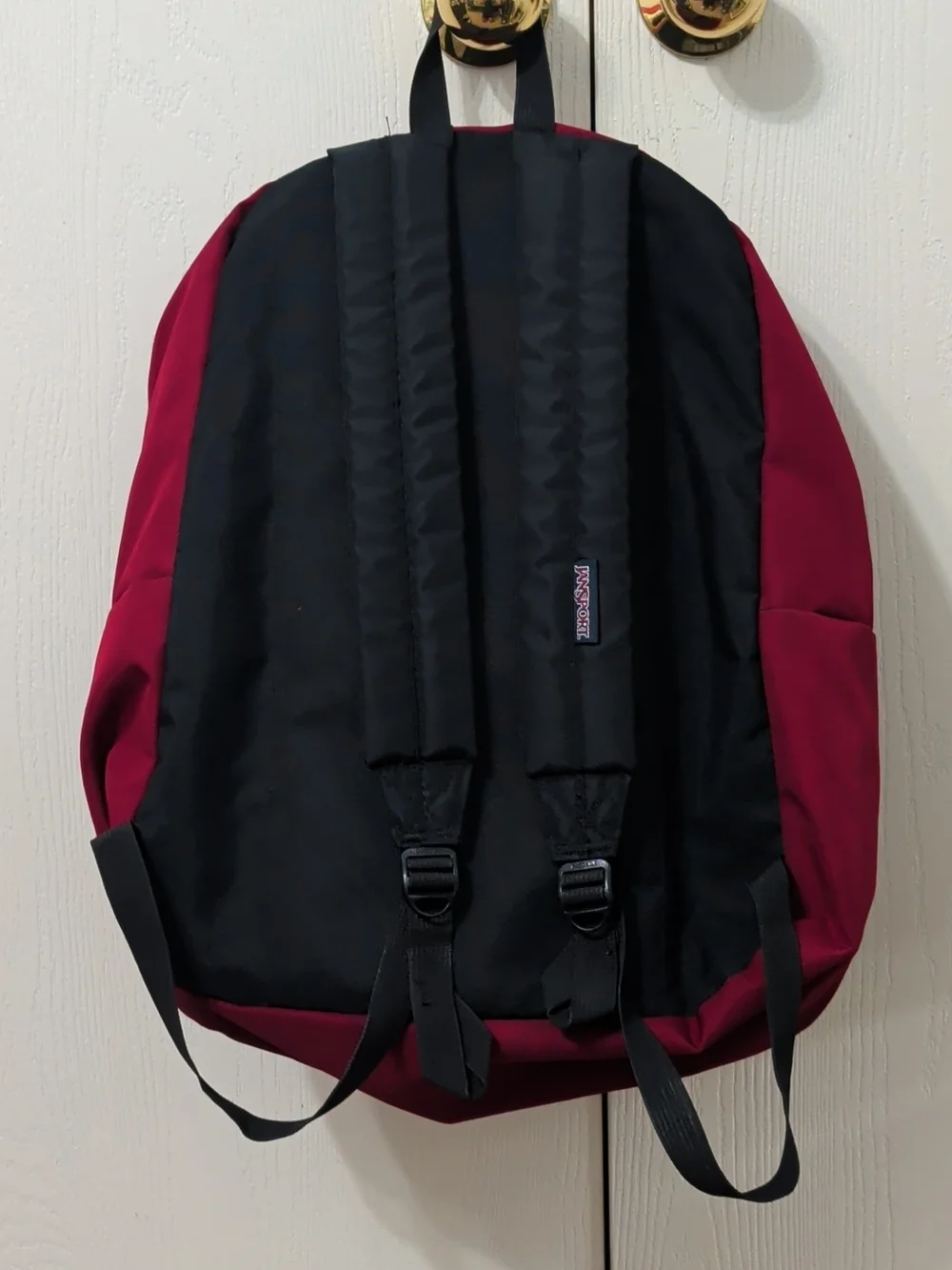 Jansport Burgundy Superbreak One Classic Backpack with Front Zip Pocket